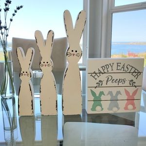 Shabby Chic EASTER Decor! Lot of Four Pieces!